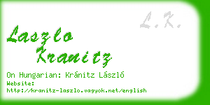 laszlo kranitz business card